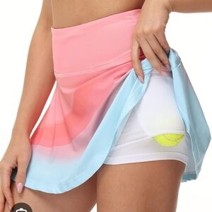 UPSOWER  Multi-Color Elastic Waist Pull-On Tennis Skort. XL